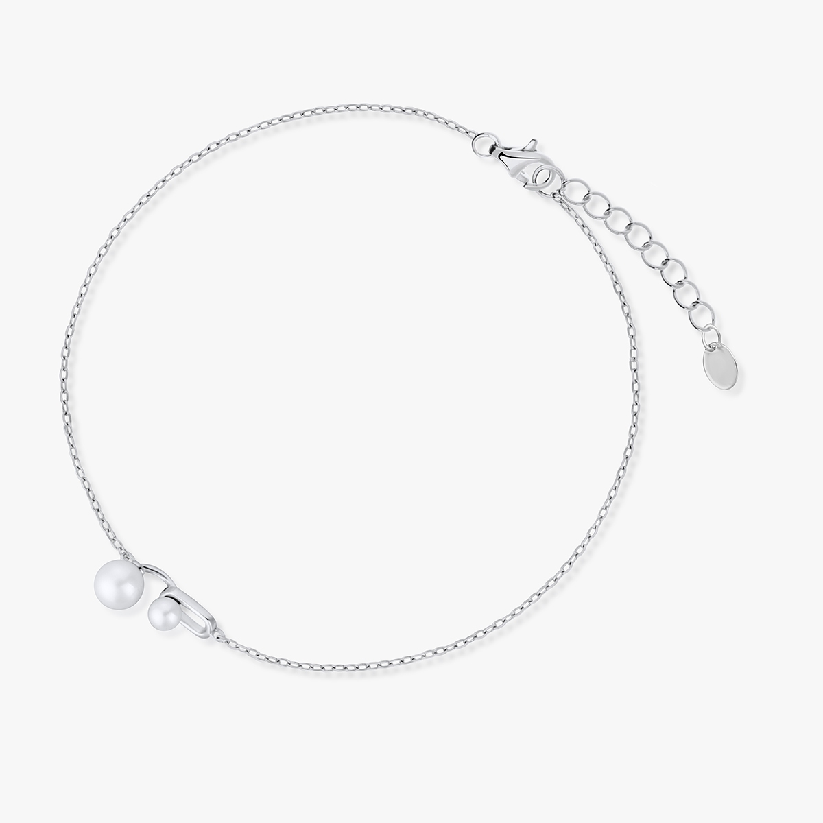 Bransoleta srebrna z perłami