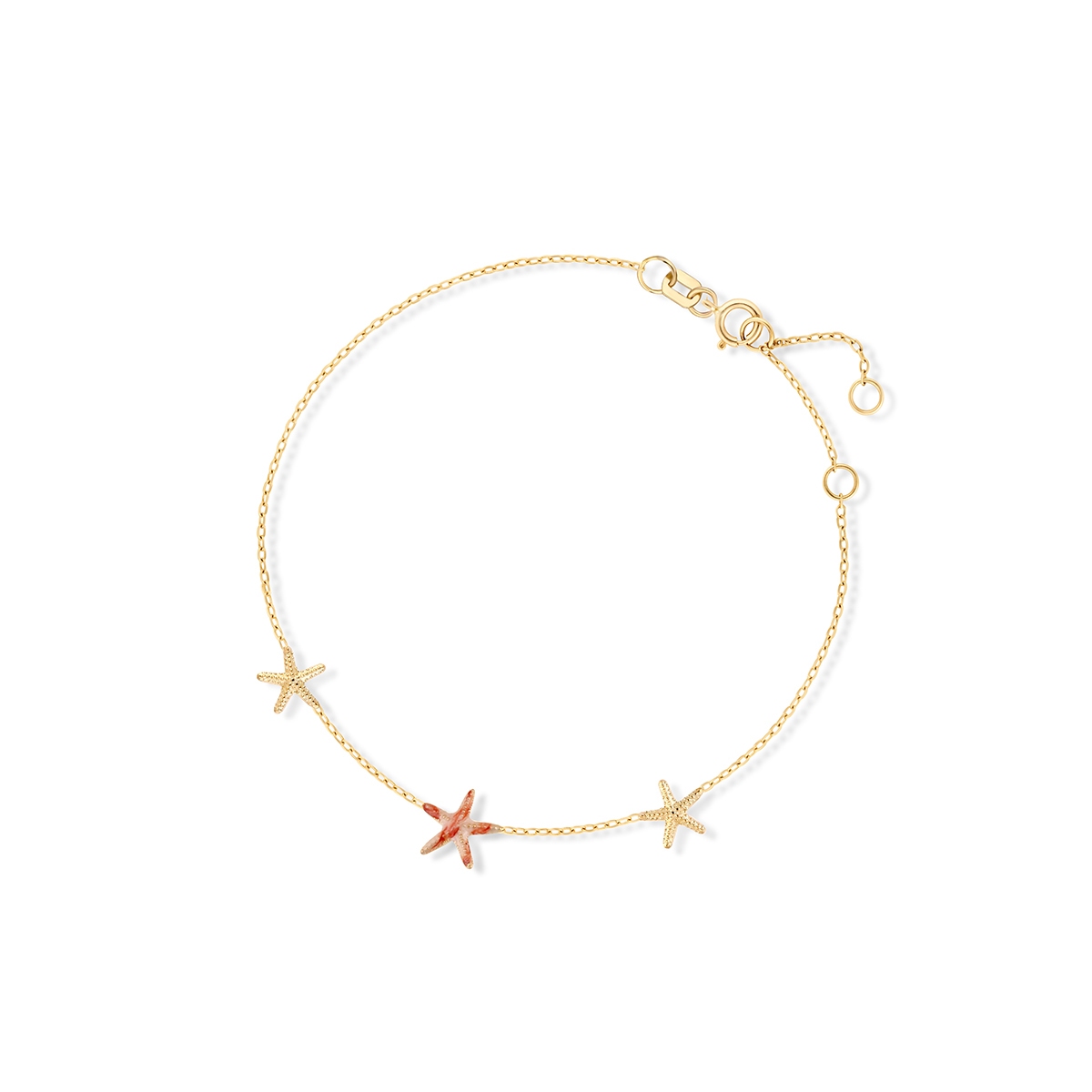 Bransoleta złota z rozgwiazdami Santorini