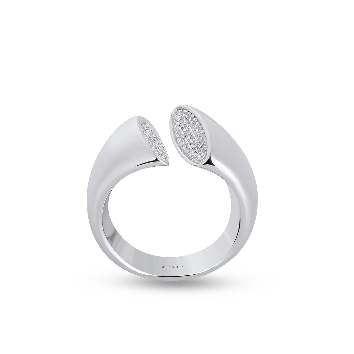 Pierścionek srebrny z cyrkoniami