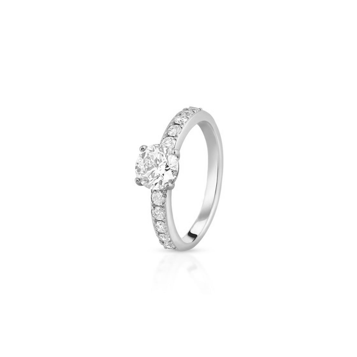 Pierścionek zaręczynowy złoty Szczęśliwy