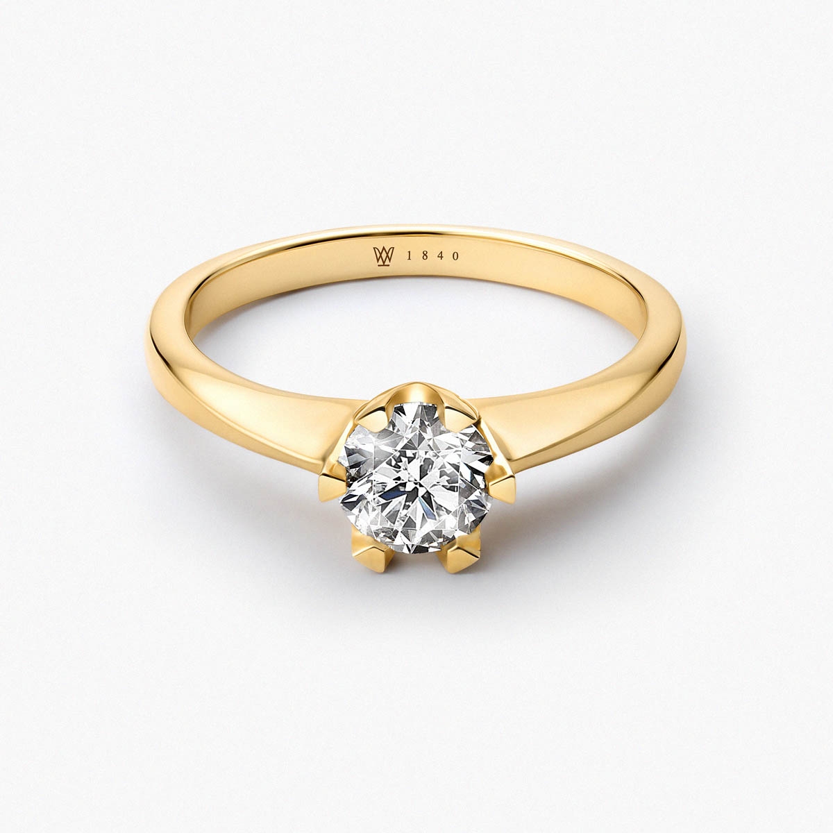 Pierścionek złoty zaręczynowy Jedyny