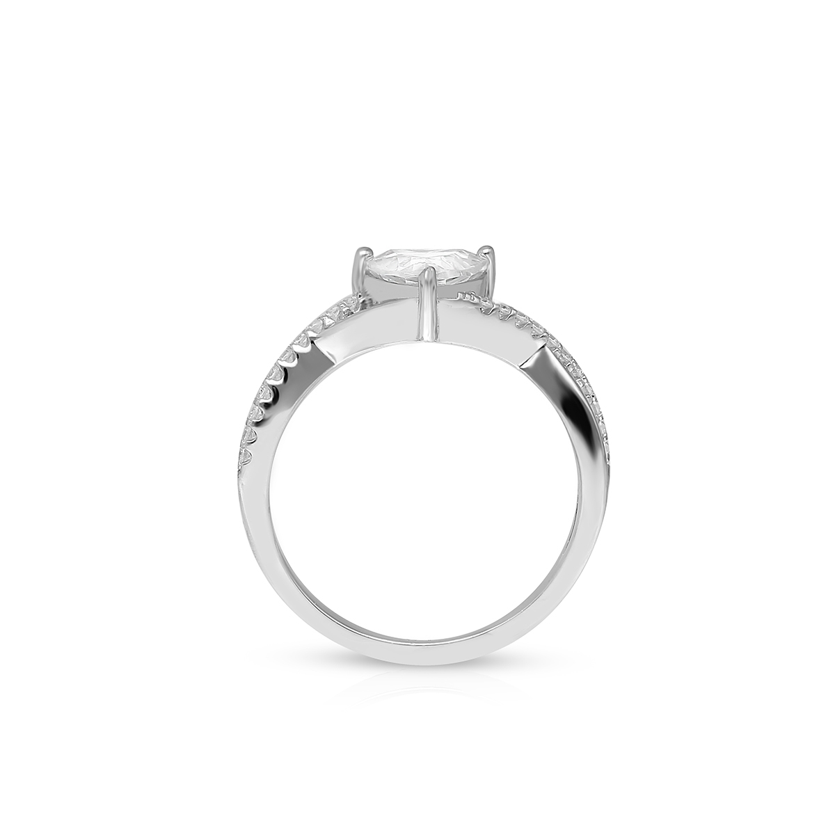 Pierścionek srebrny z cyrkoniami