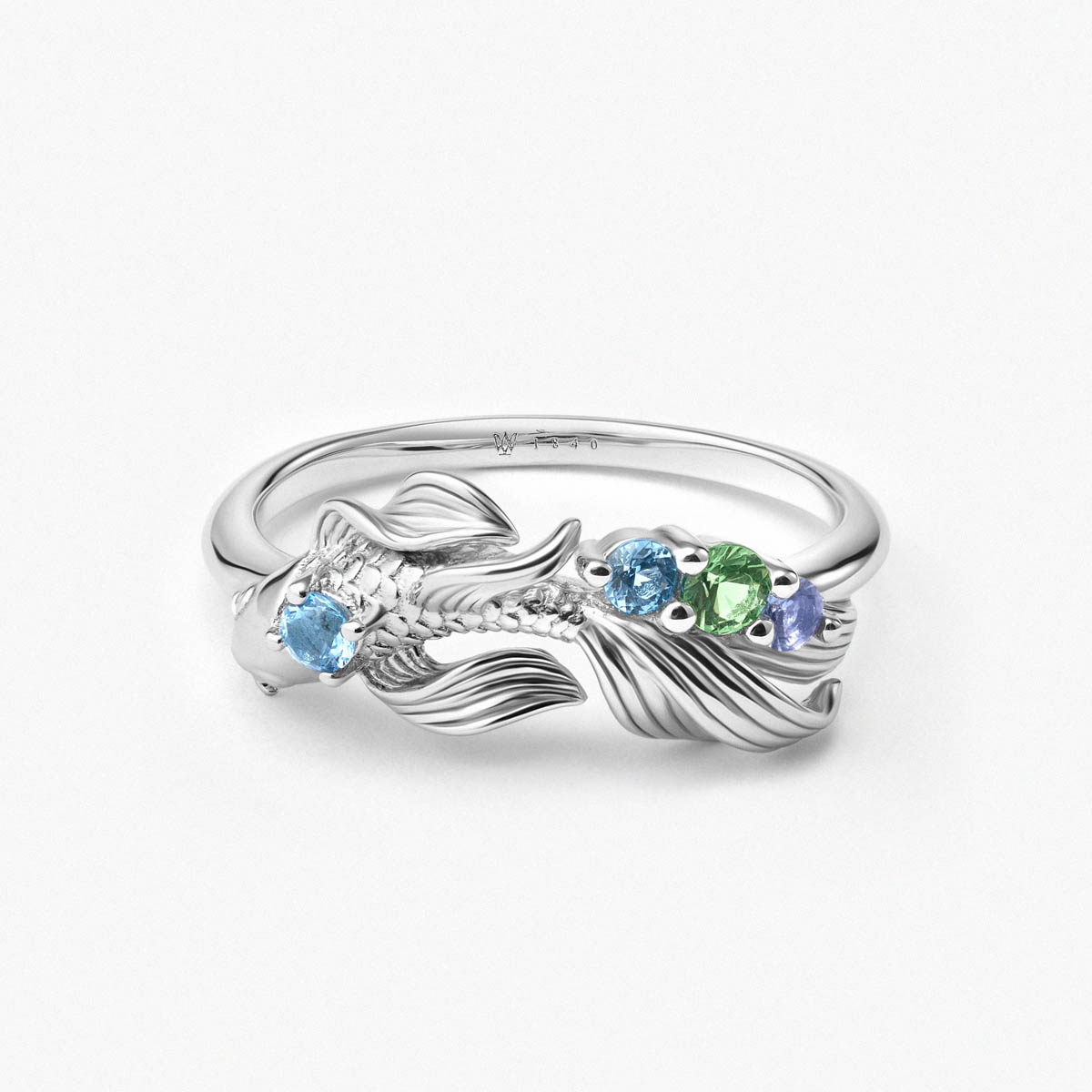 Pierścionek srebrny KOI