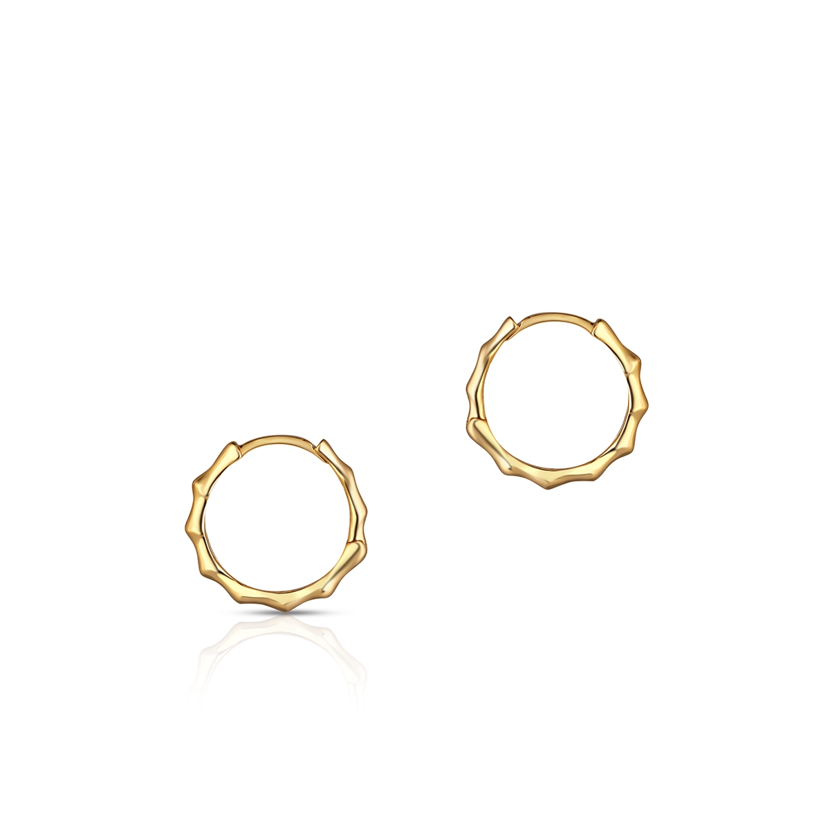 Kolczyki srebrne pozłacane koła