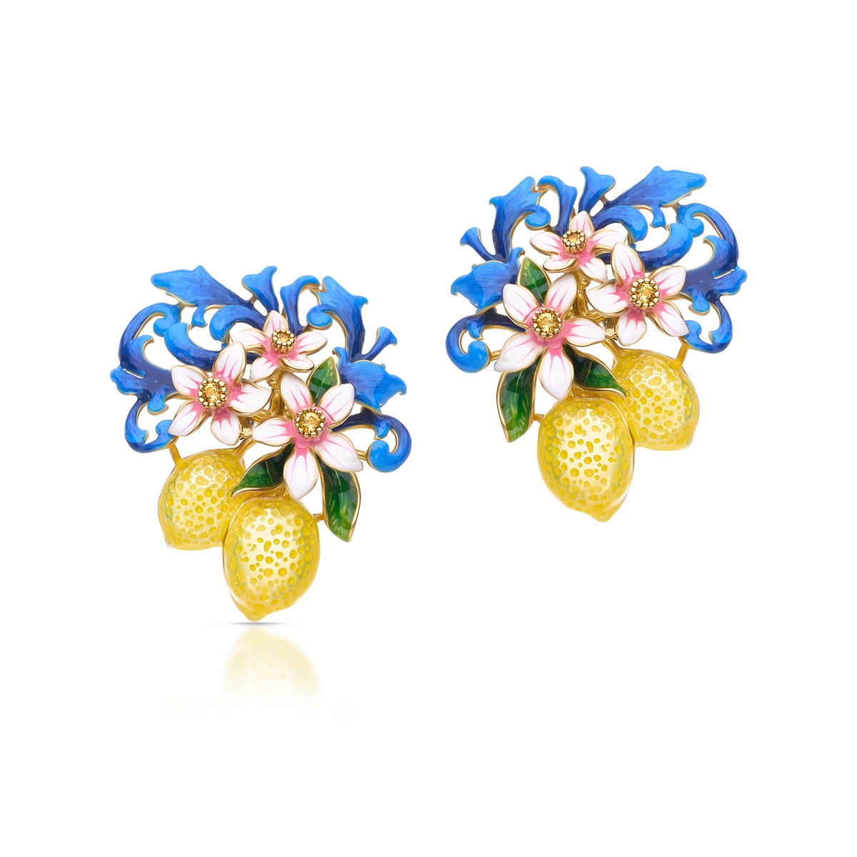 Kolczyki srebrne Kwiaty Nocy Cytrusy