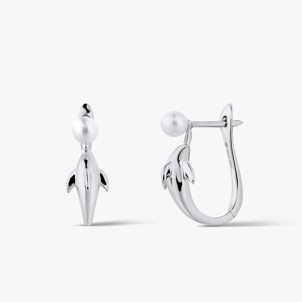 Kolczyki srebrne z perłą