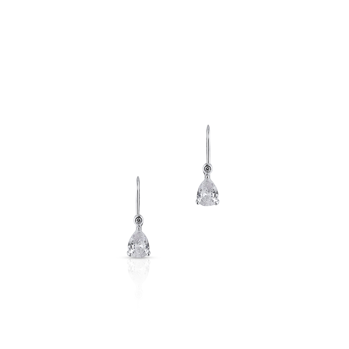 Kolczyki srebrne długie z cyrkoniami