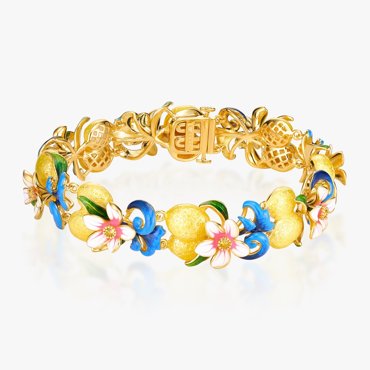 Bransoleta srebrna Kwiaty Nocy Cytrusy