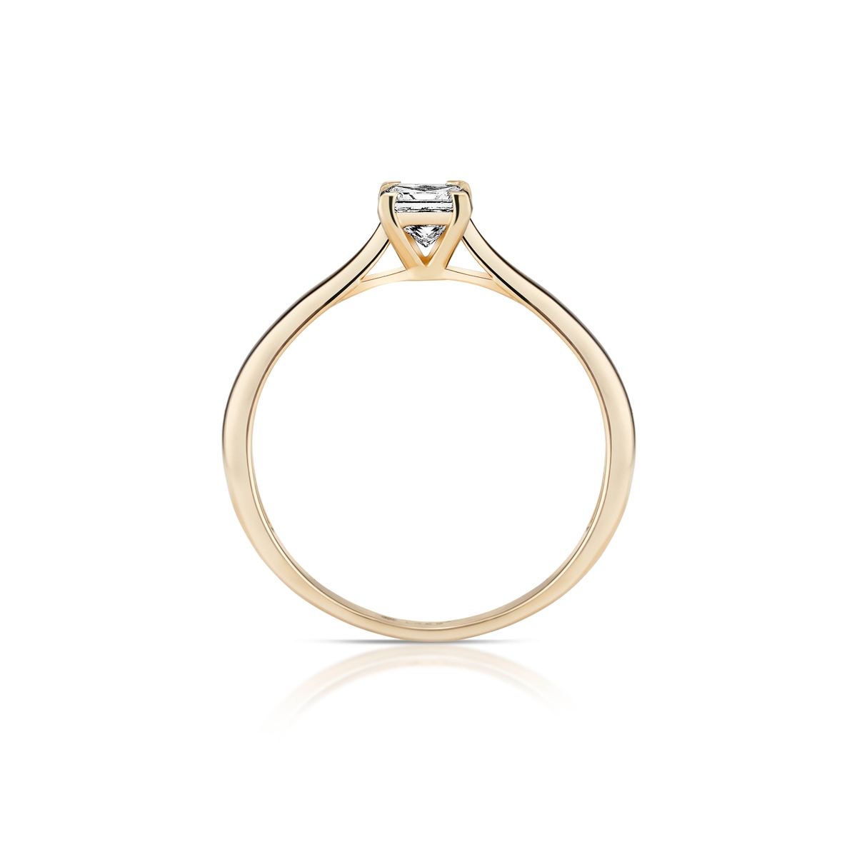 Pierścionek zaręczynowy złoty Niezwykły