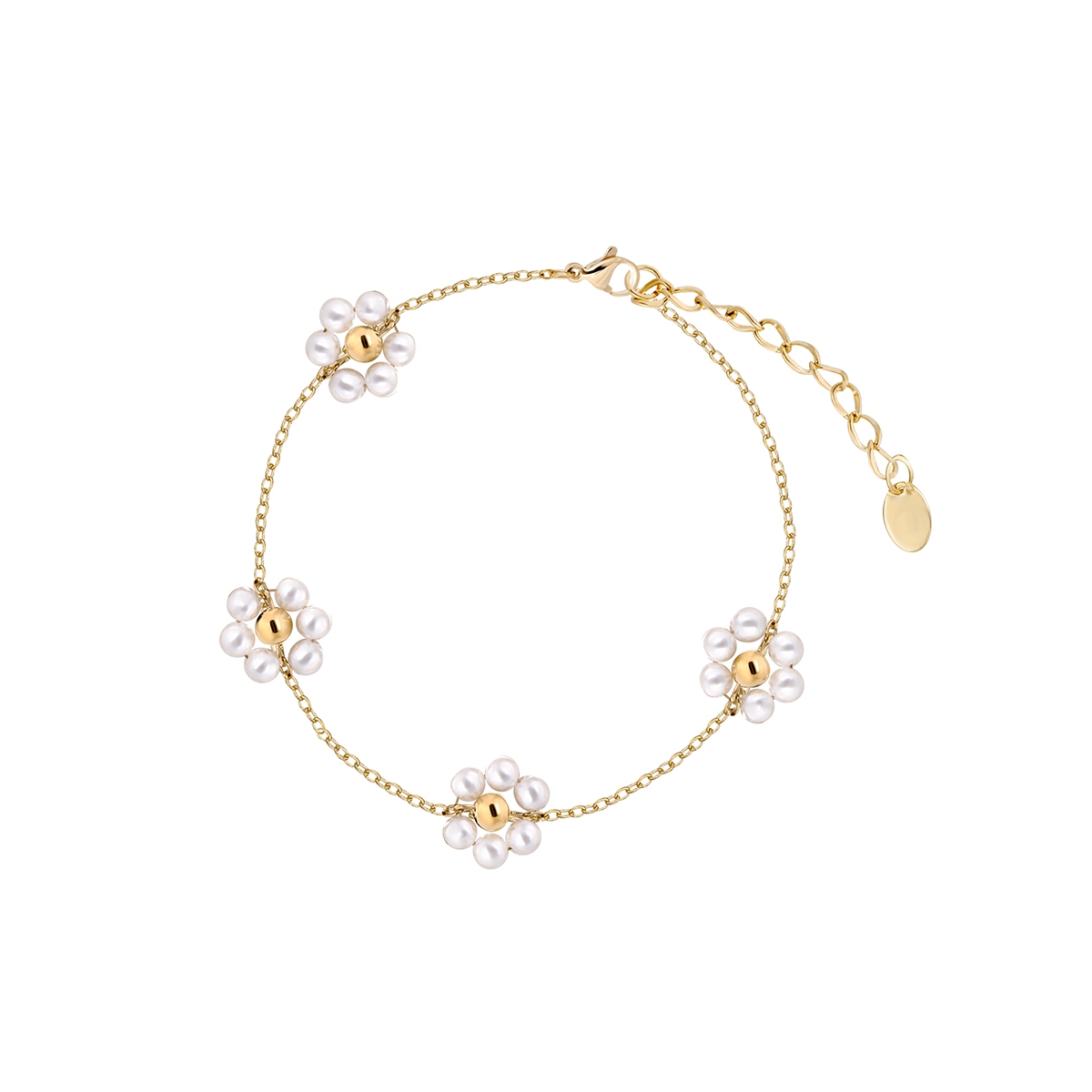 Bransoleta pozłacana z perłami Picky Pica