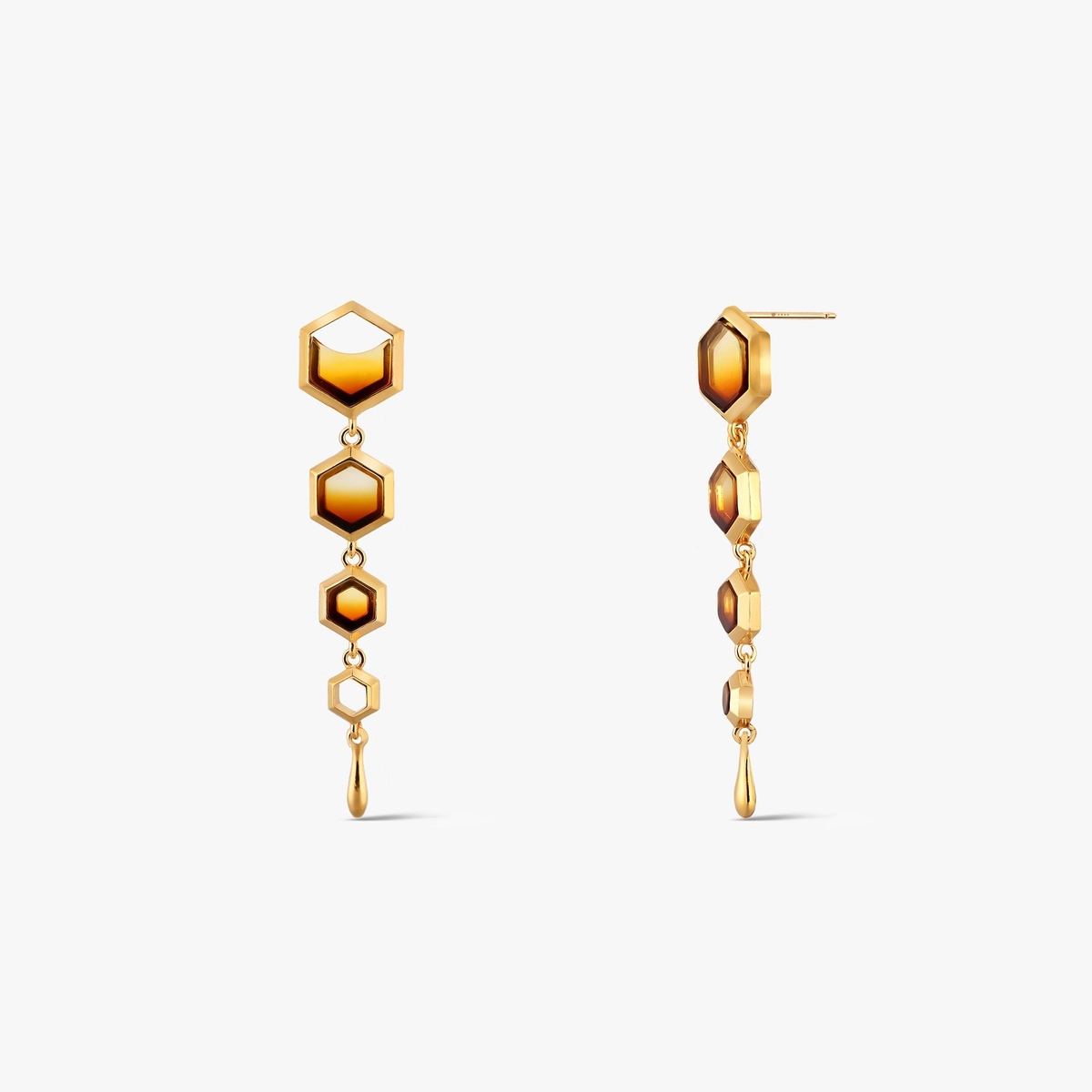 Kolczyki srebrne z bursztynem Miodowa