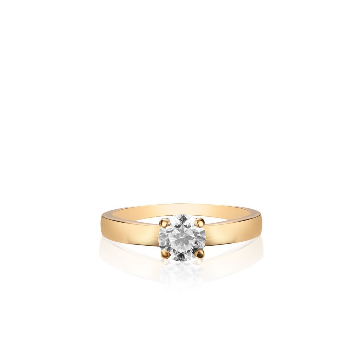 Pierścionek zaręczynowy złoty Szczęśliwy