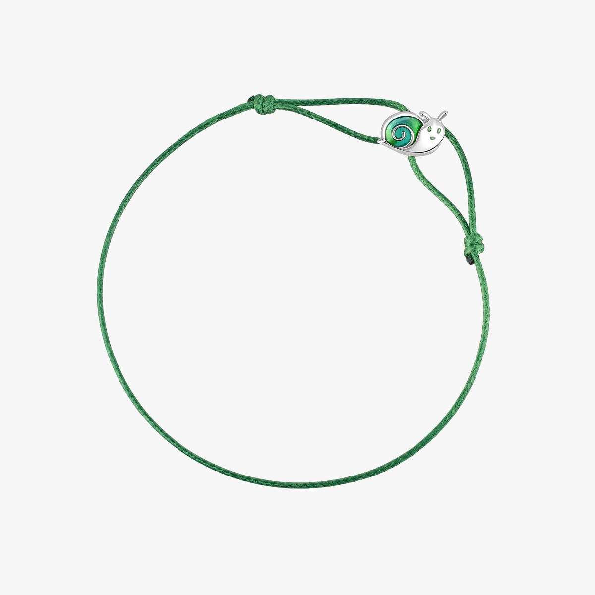 Bransoletka sznurkowa ze ślimakiem