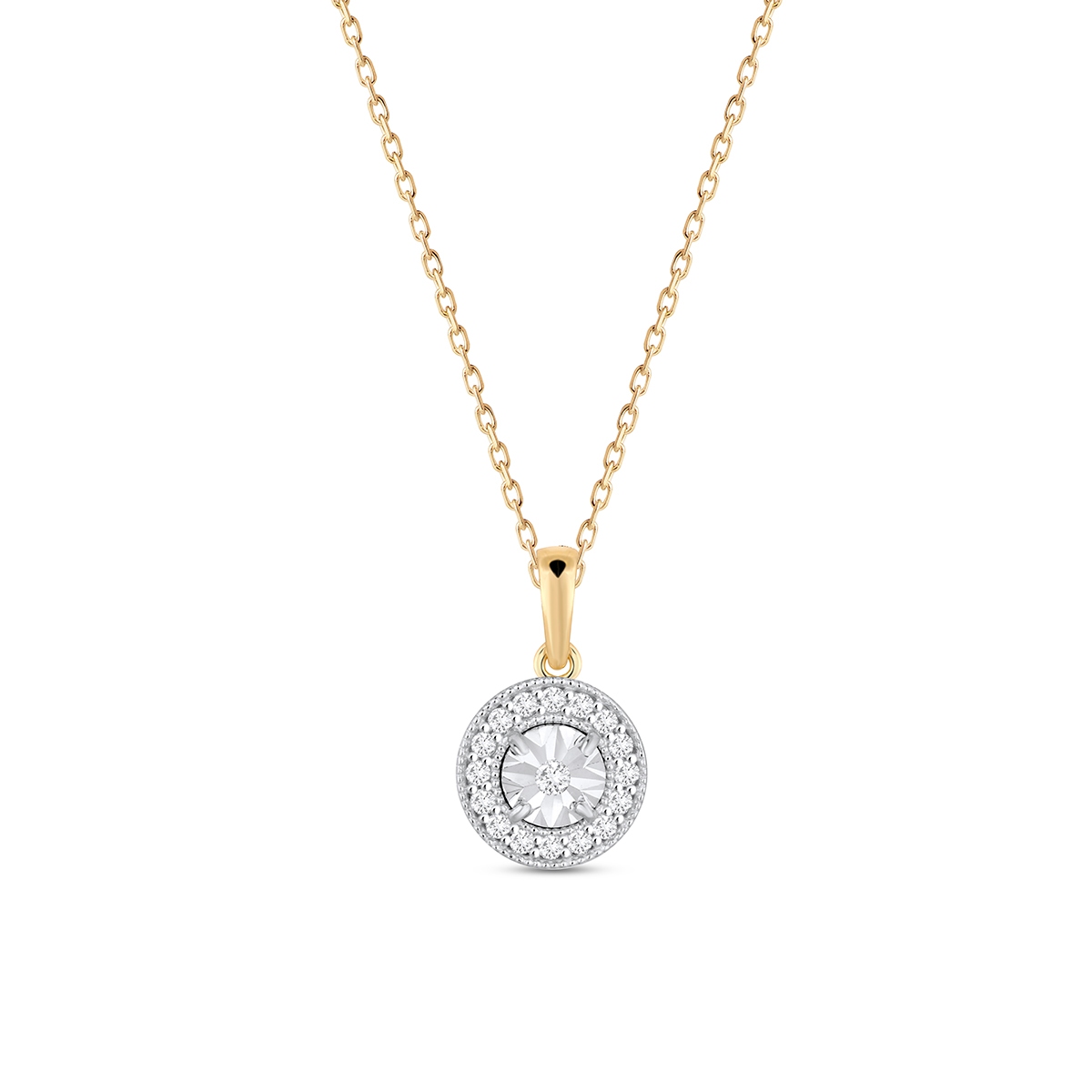 Wisiorek złoty kółko z cyrkoniami