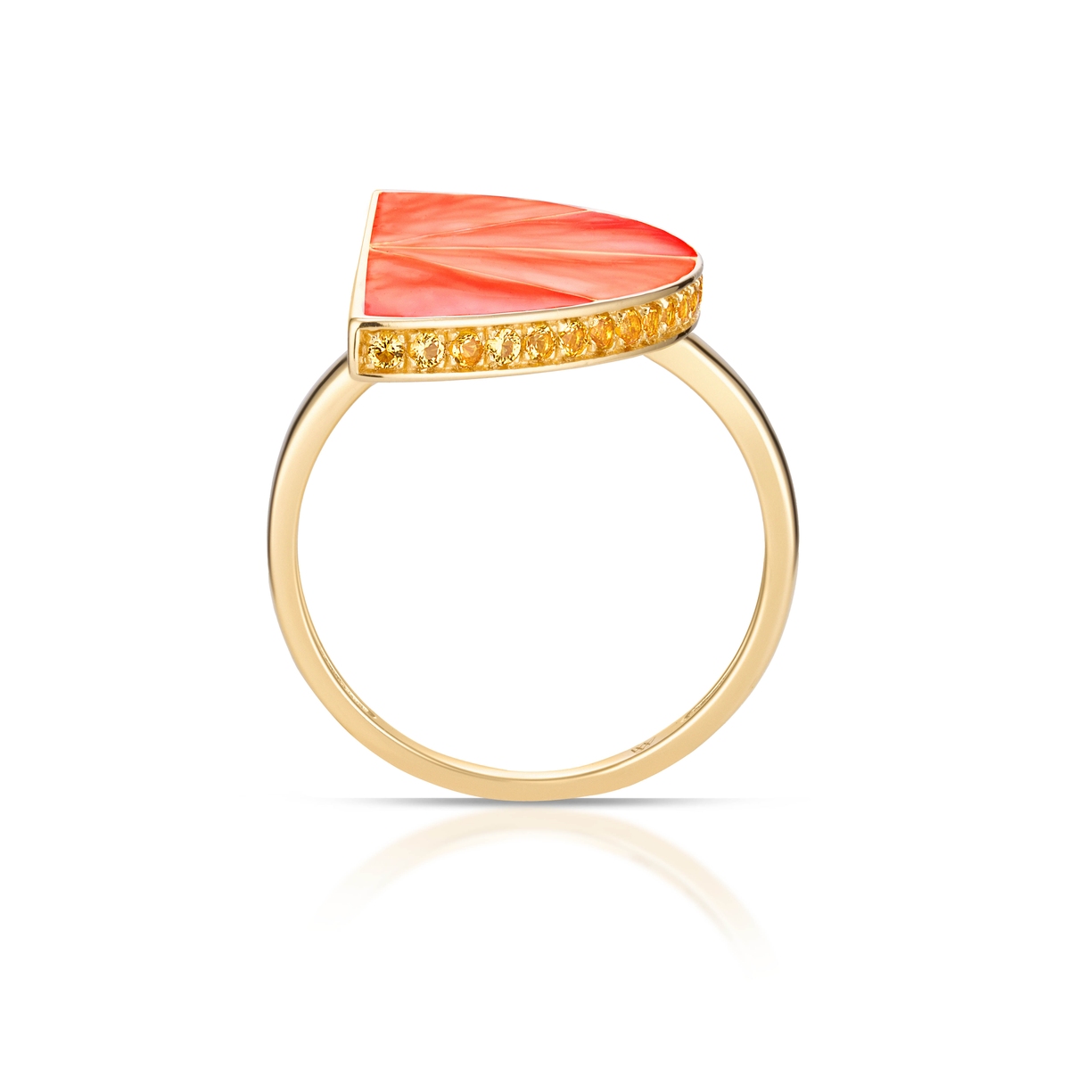 Pierścionek srebrny Kwiaty Nocy Cytrusy