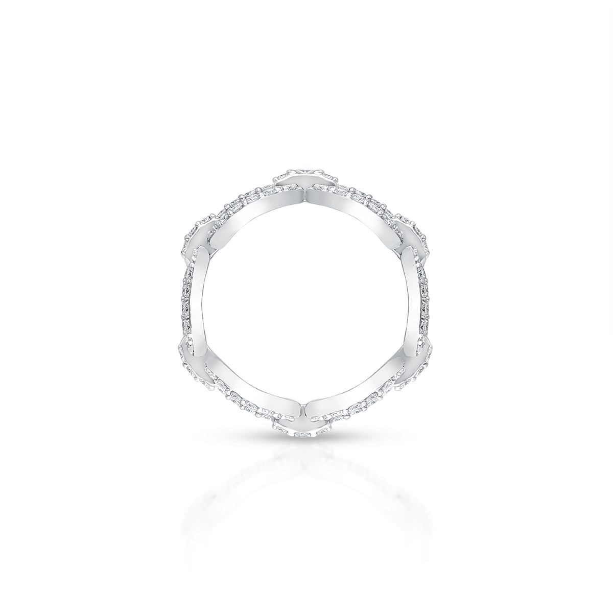 Pierścionek białe złoto z brylantami