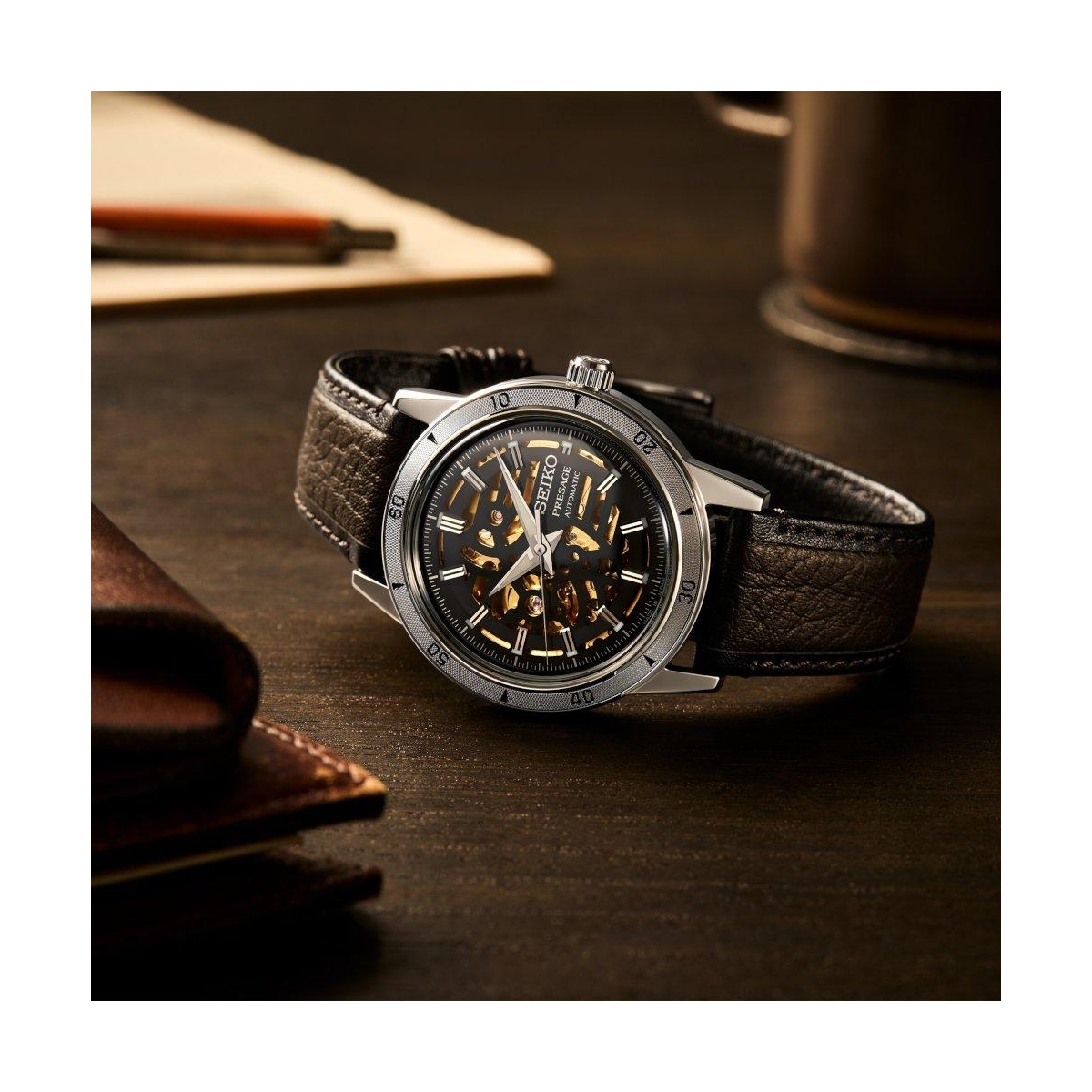 ZEGAREK SEIKO PRESAGE STYLE 60'S SKELETON AUTOMATIC