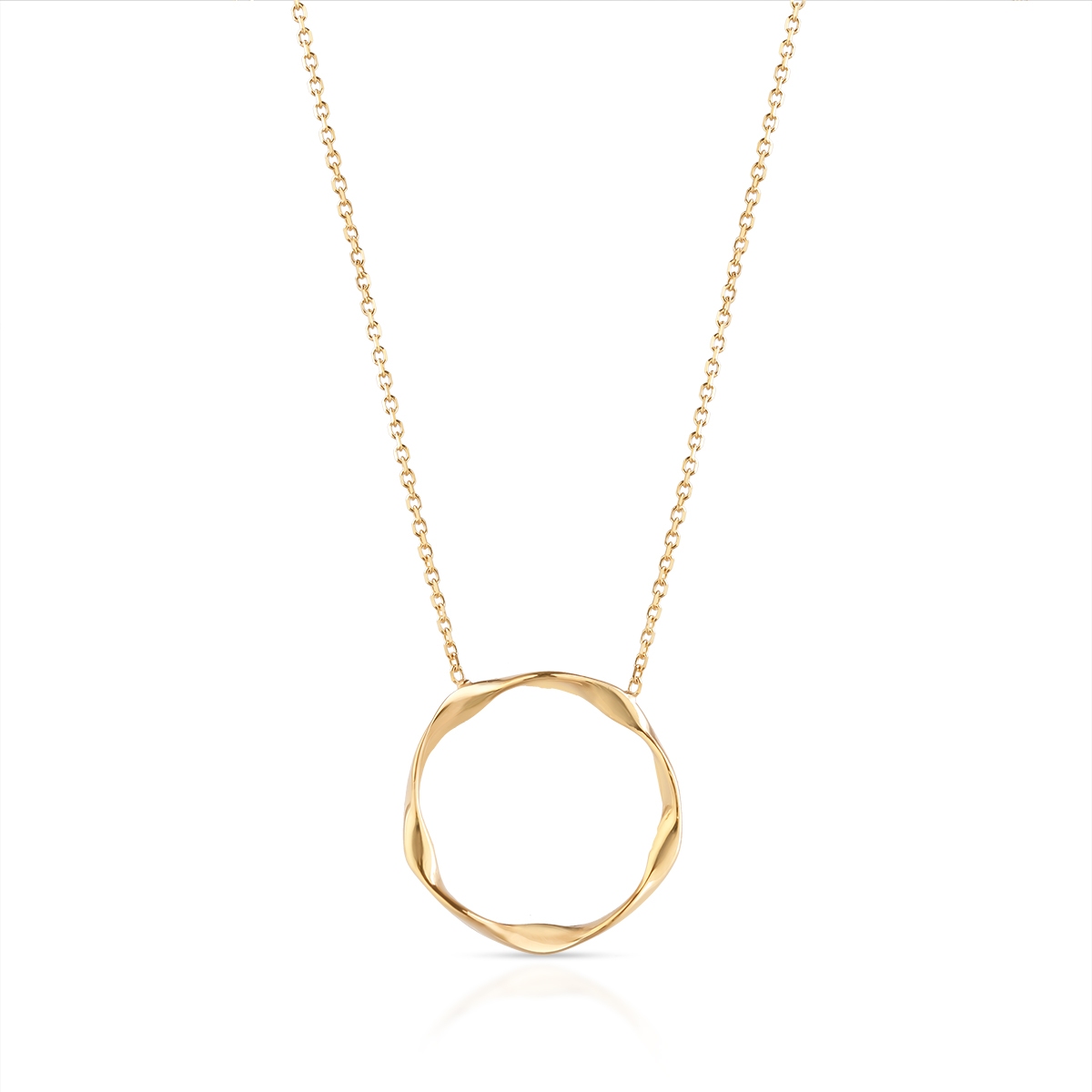 Naszyjnik złoty z motywem wstążki