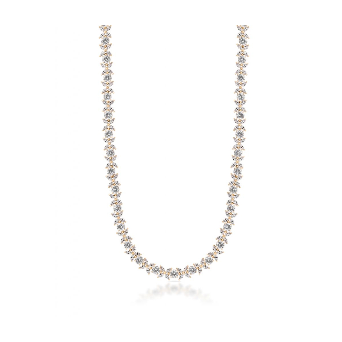 Naszyjnik mosiężny z cyrkoniami W.KRUK