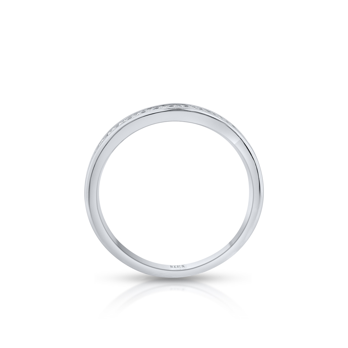 Pierścionek białe złoto z brylantami