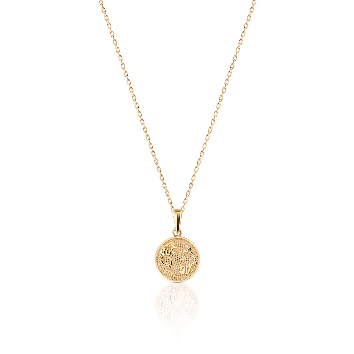 Wisiorek złoty zodiak Ryby