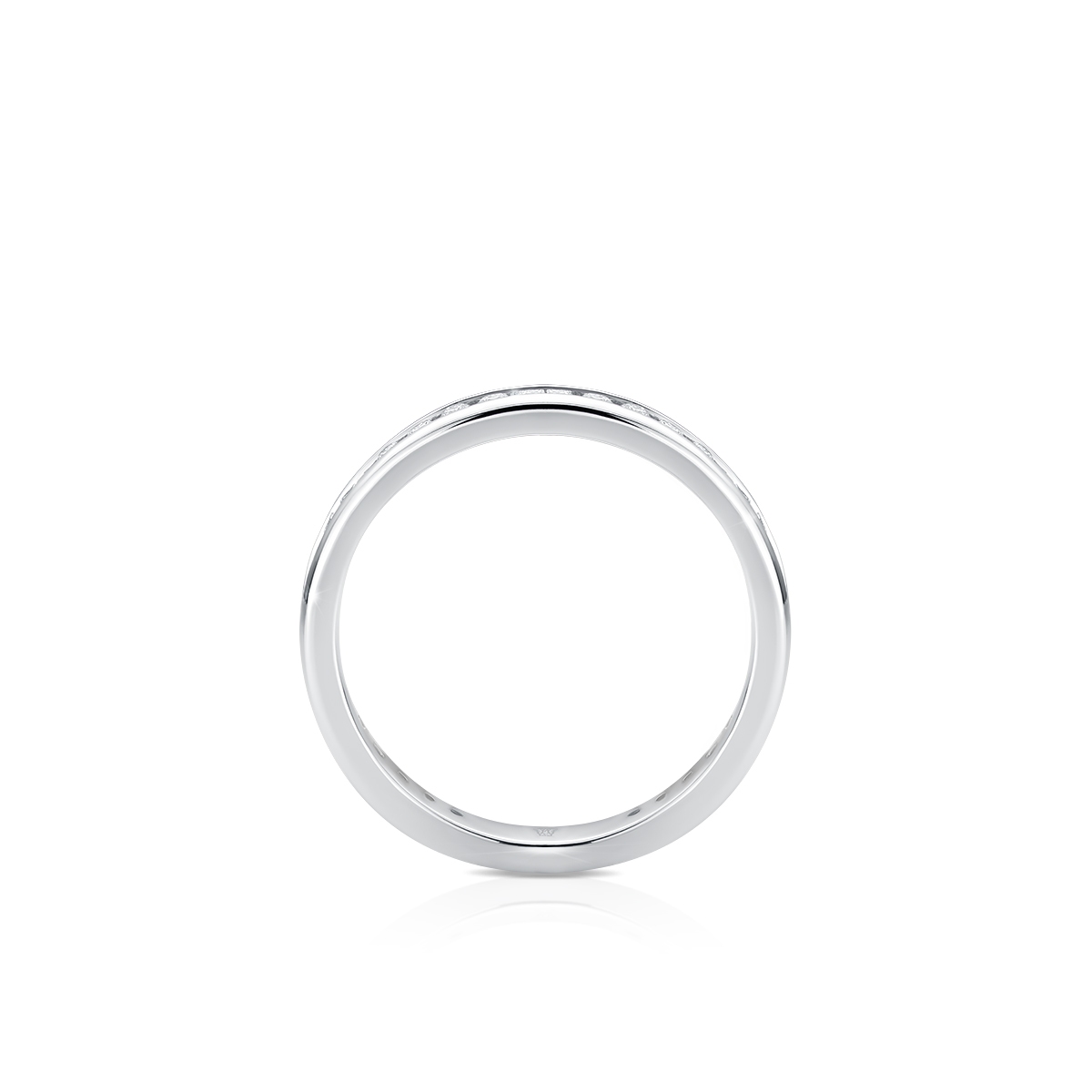 Pierścionek białe złoto z diamentami