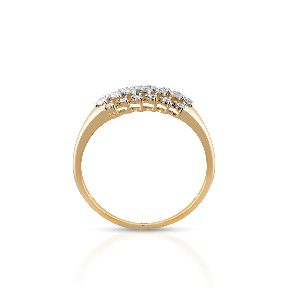 Pierścionek złoty z brylantami