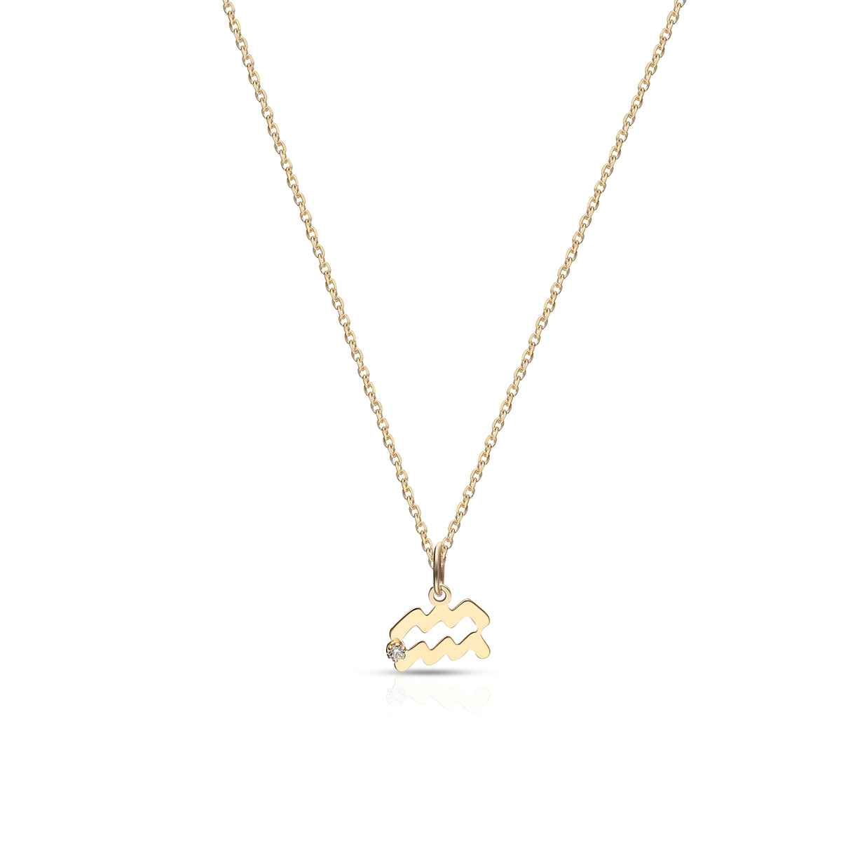 Wisiorek złoty Zodiak Wodnik