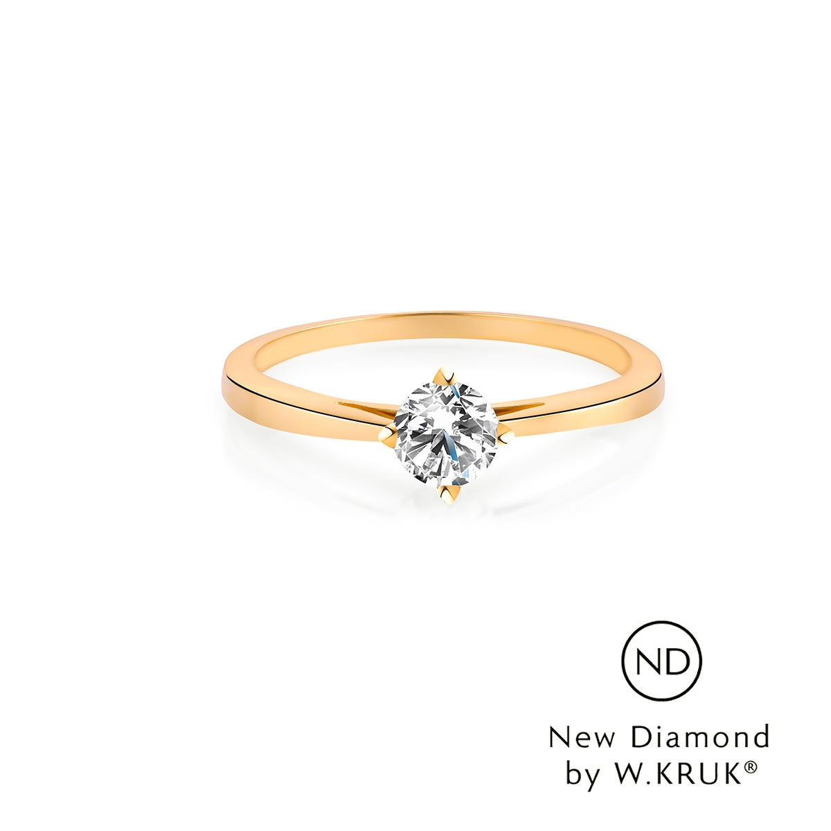 Pierścionek zaręczynowy złoty Doskonały