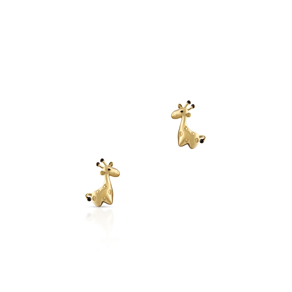 Kolczyki srebrne pozłacane żyrafy W.KRUK
