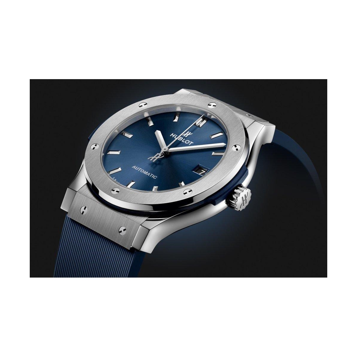 ZEGAREK HUBLOT CLASSIC FUSION TITANIUM BLUE