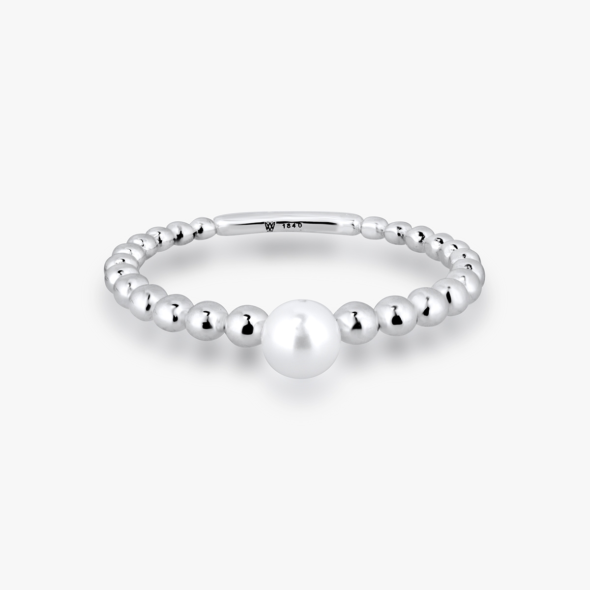 Pierścionek srebrny z perłą