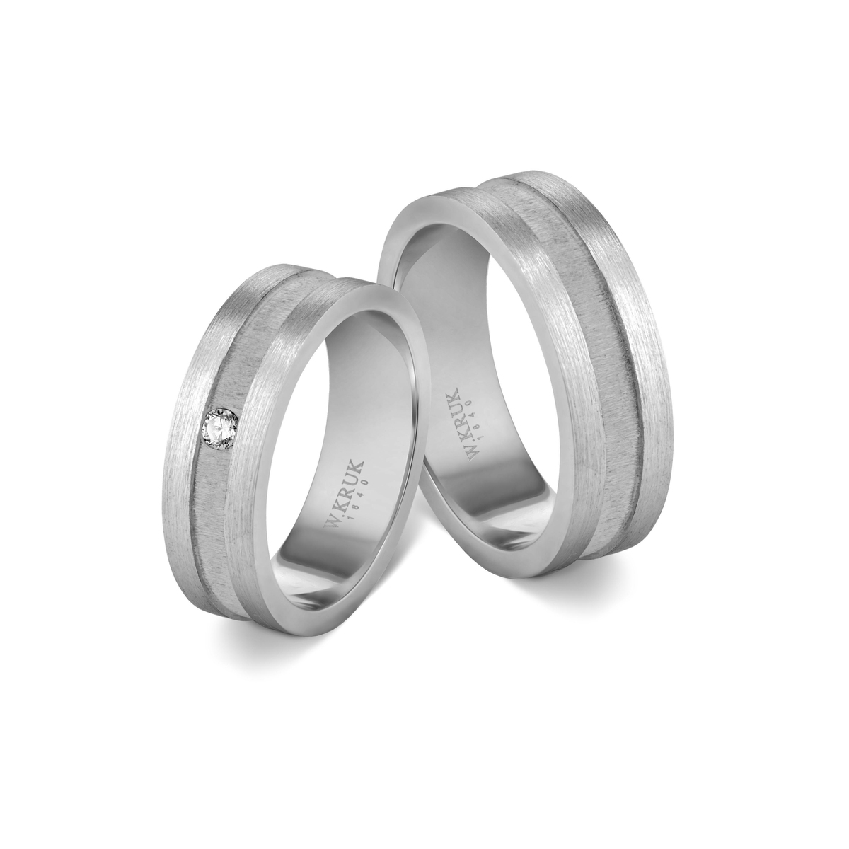 Obrączka złota z brylantem ROSSALIA