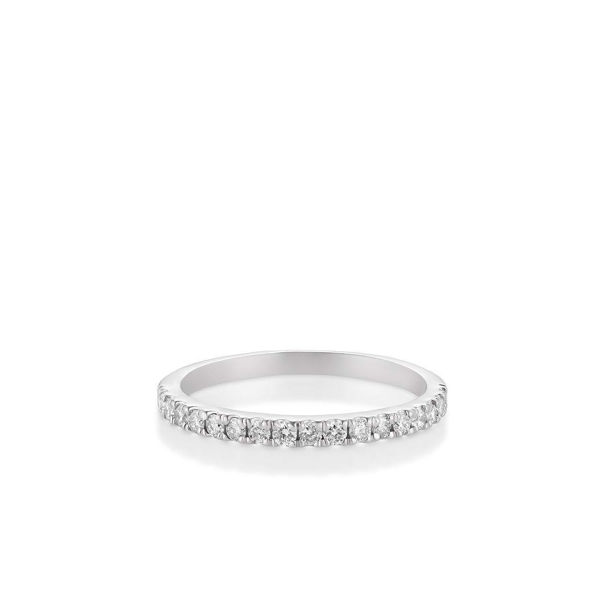 Pierścionek białe złoto z brylantami