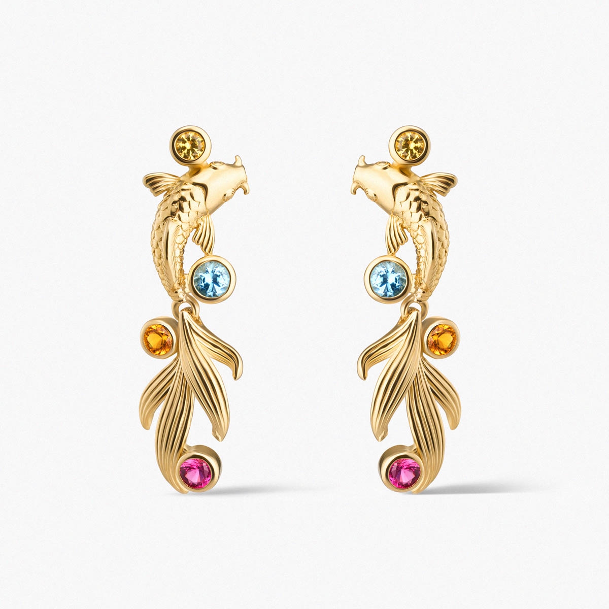 Kolczyki srebrne KOI