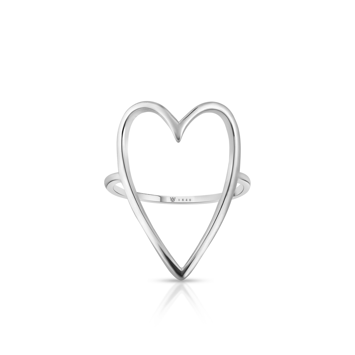 Srebrny pierścionek z sercem