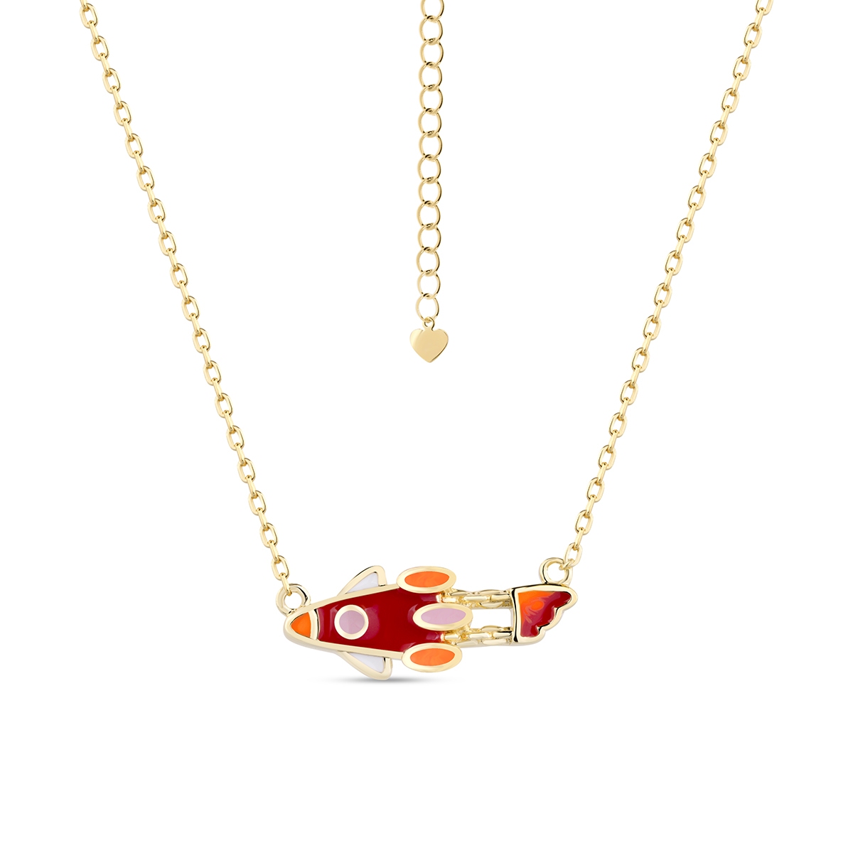 Naszyjnik srebrny z motywem rakiety