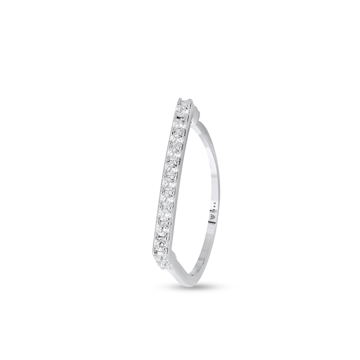 Pierścionek srebrny z cyrkoniami