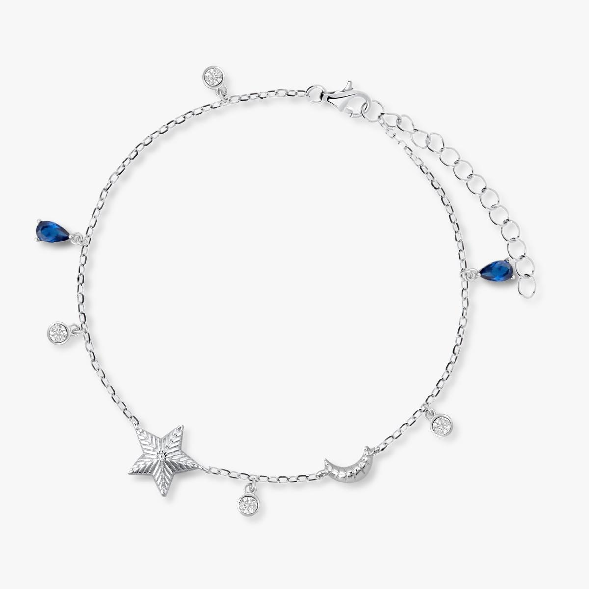 Bransoleta srebrna z gwiazdką