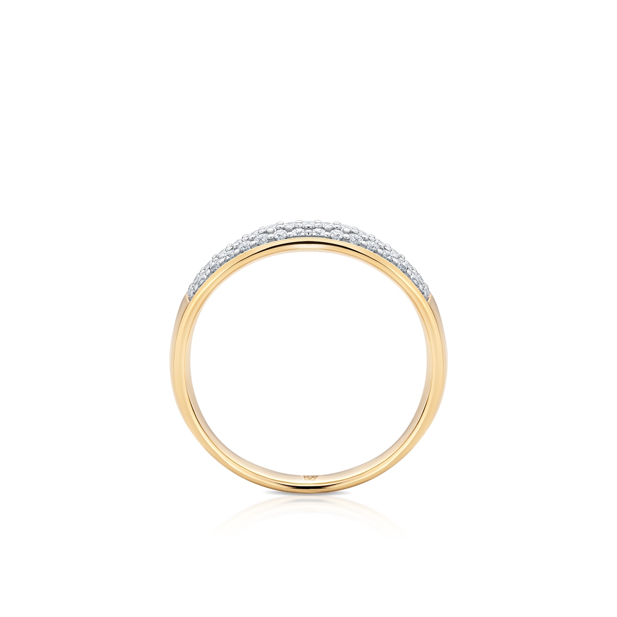 Pierścionek złoty z diamentami