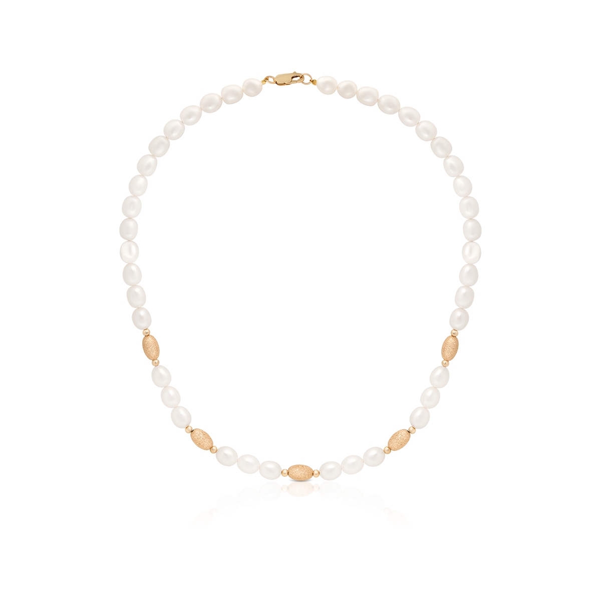 Naszyjnik złoty z perłami
