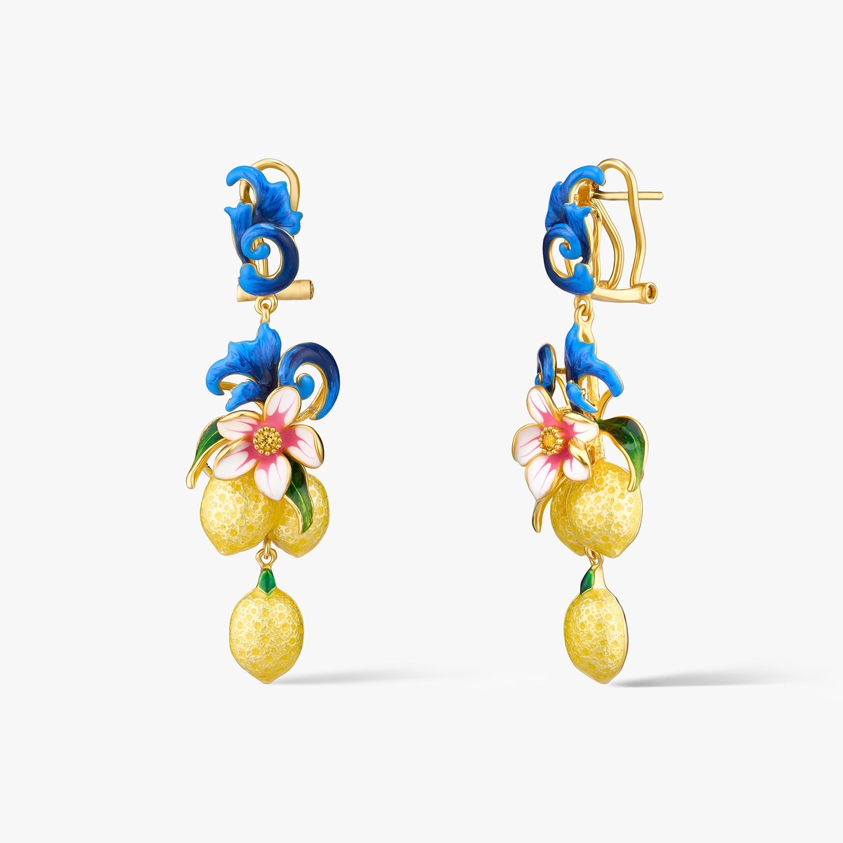 Kolczyki srebrne Kwiaty Nocy Cytrusy