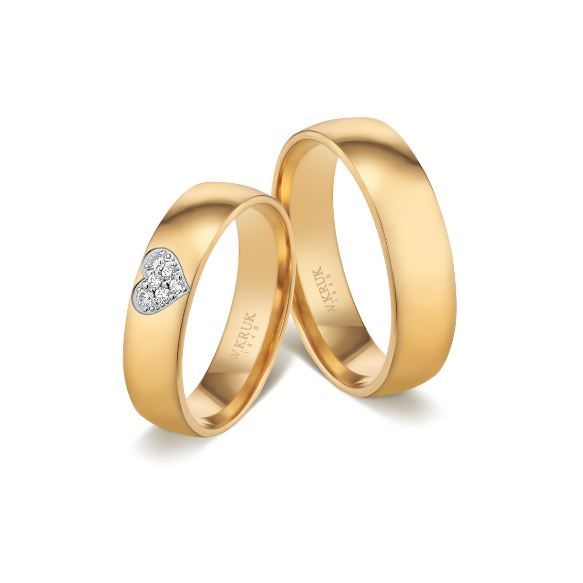 Komplet obrączek złotych LOVE