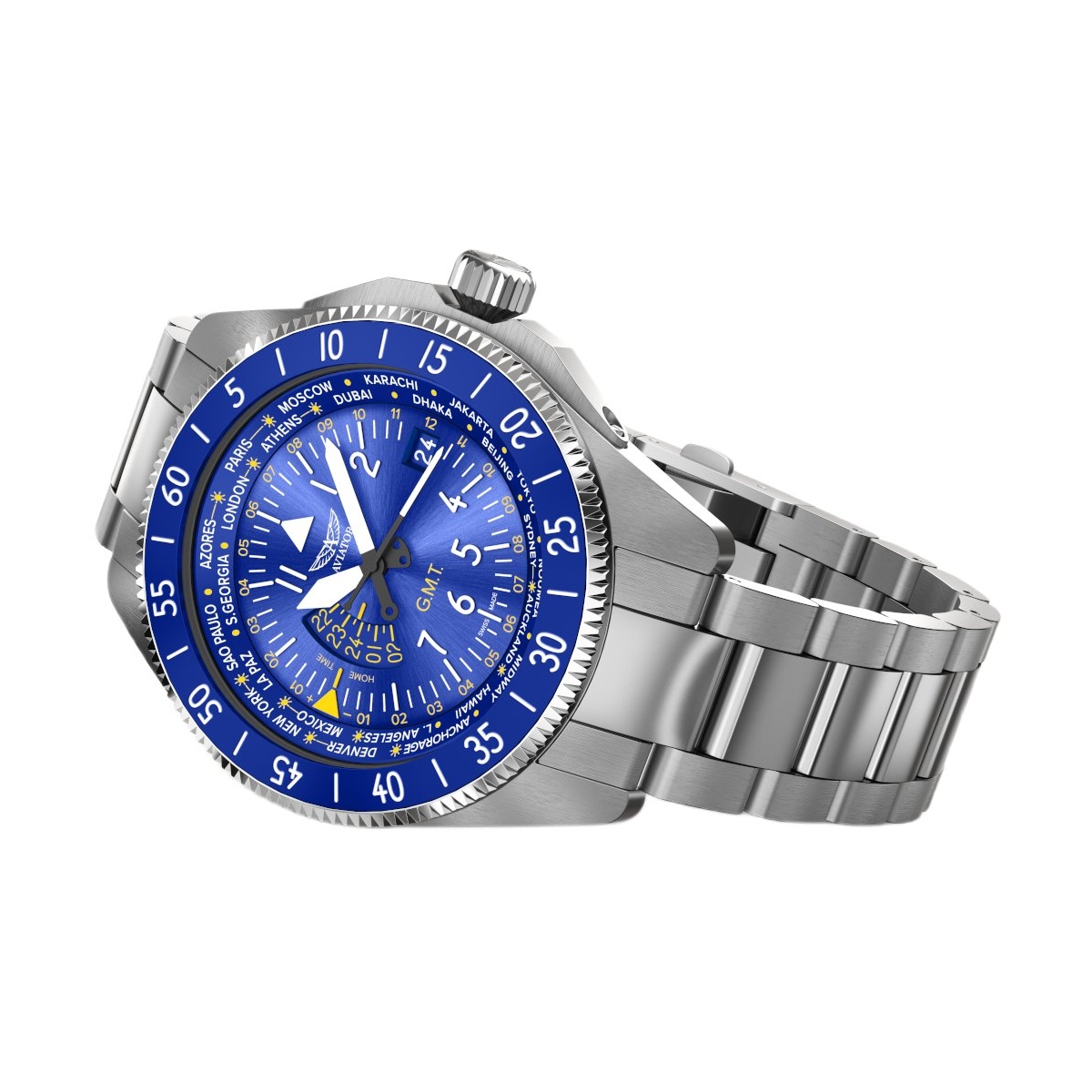 ZEGAREK AVIATOR AIRACOBRA GMT