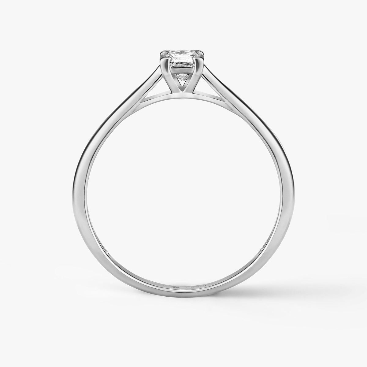 Pierścionek zaręczynowy białe złoto Niezwykły