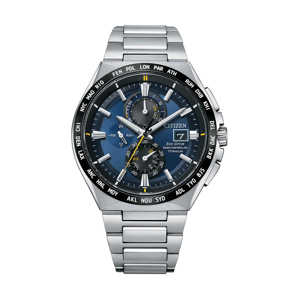 ZEGAREK CITIZEN RADIO CONTROLLED SUPER TITANIUM CHRONOGRAPH