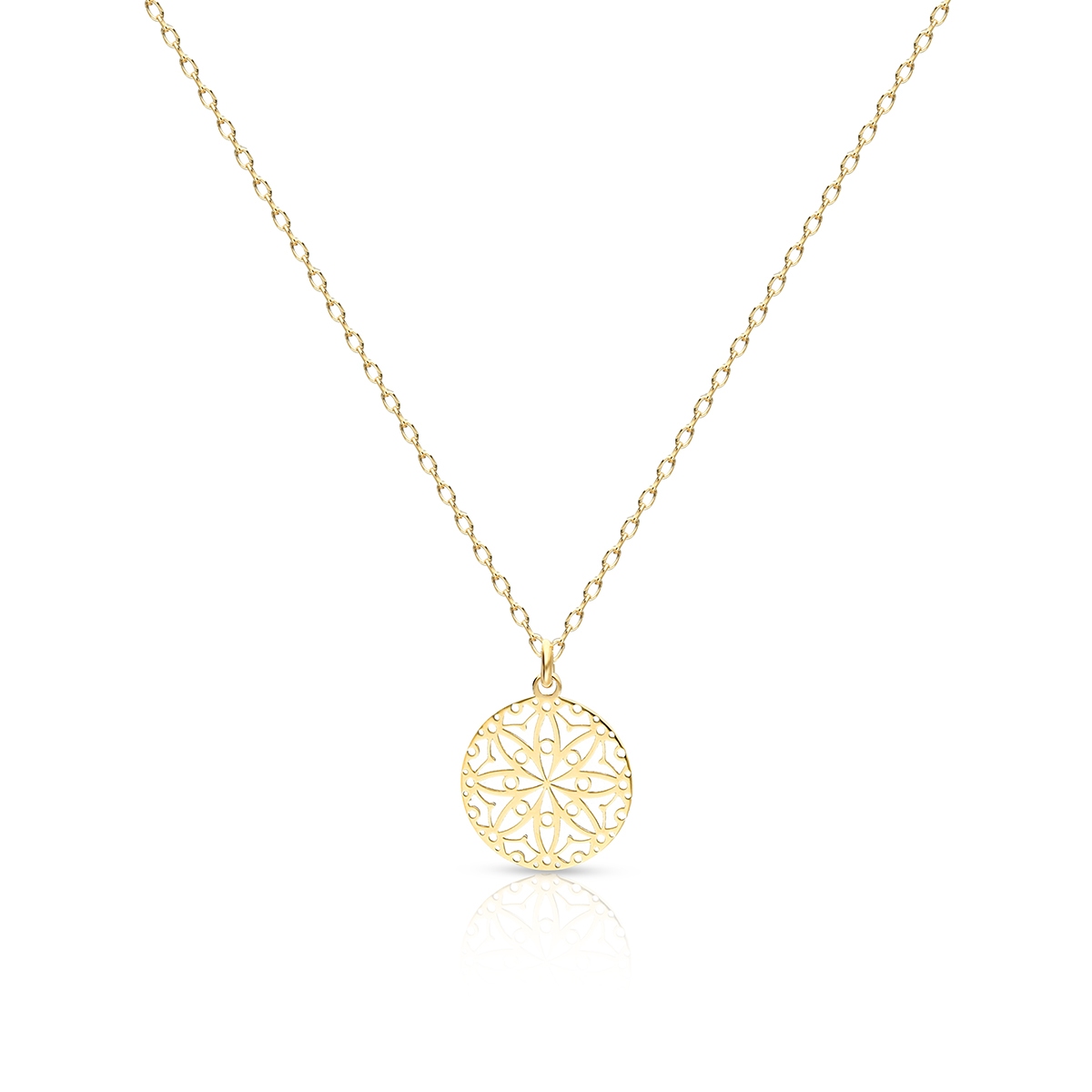 Naszyjnik srebrny pozłacany arabeska