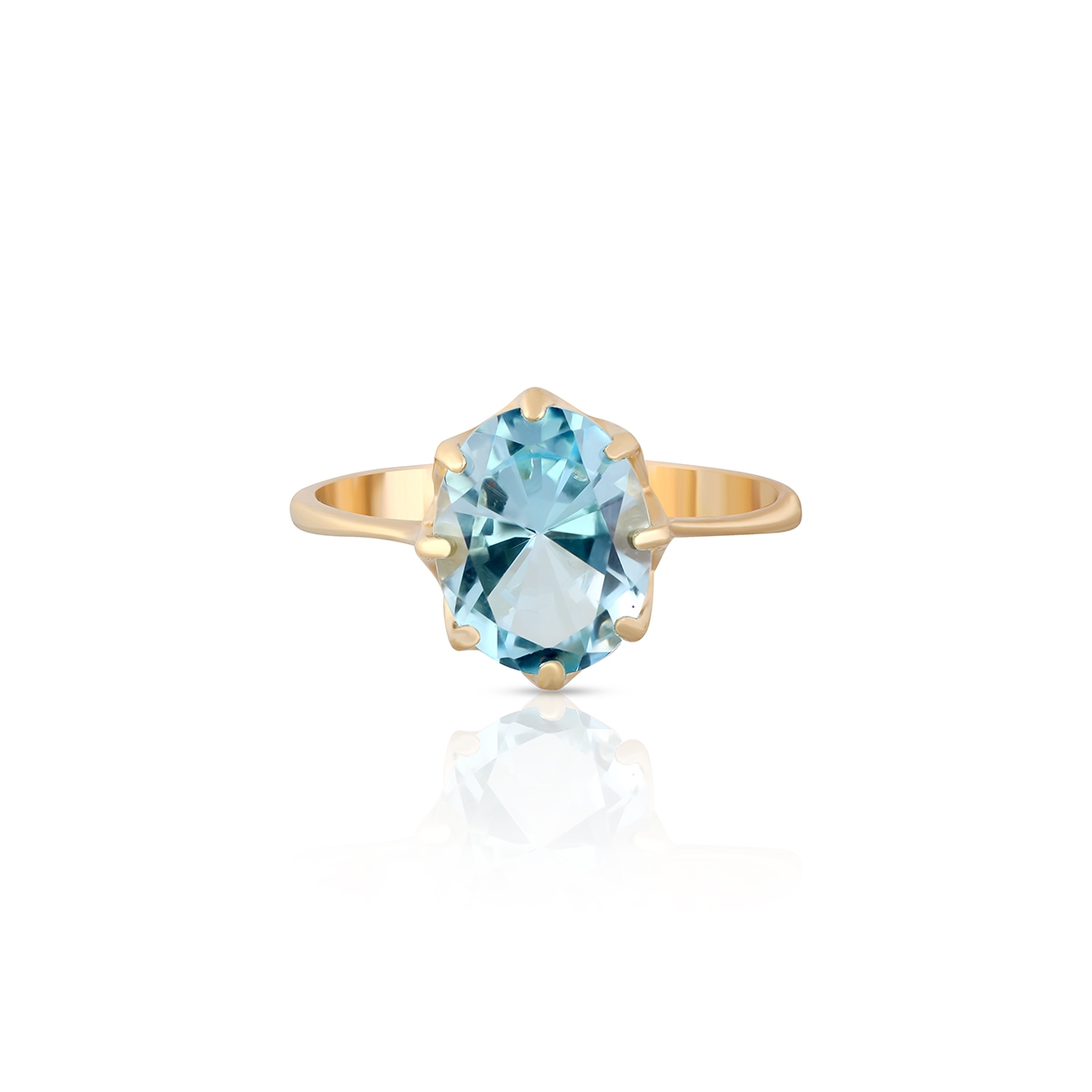 Pierścionek złoty z topazem