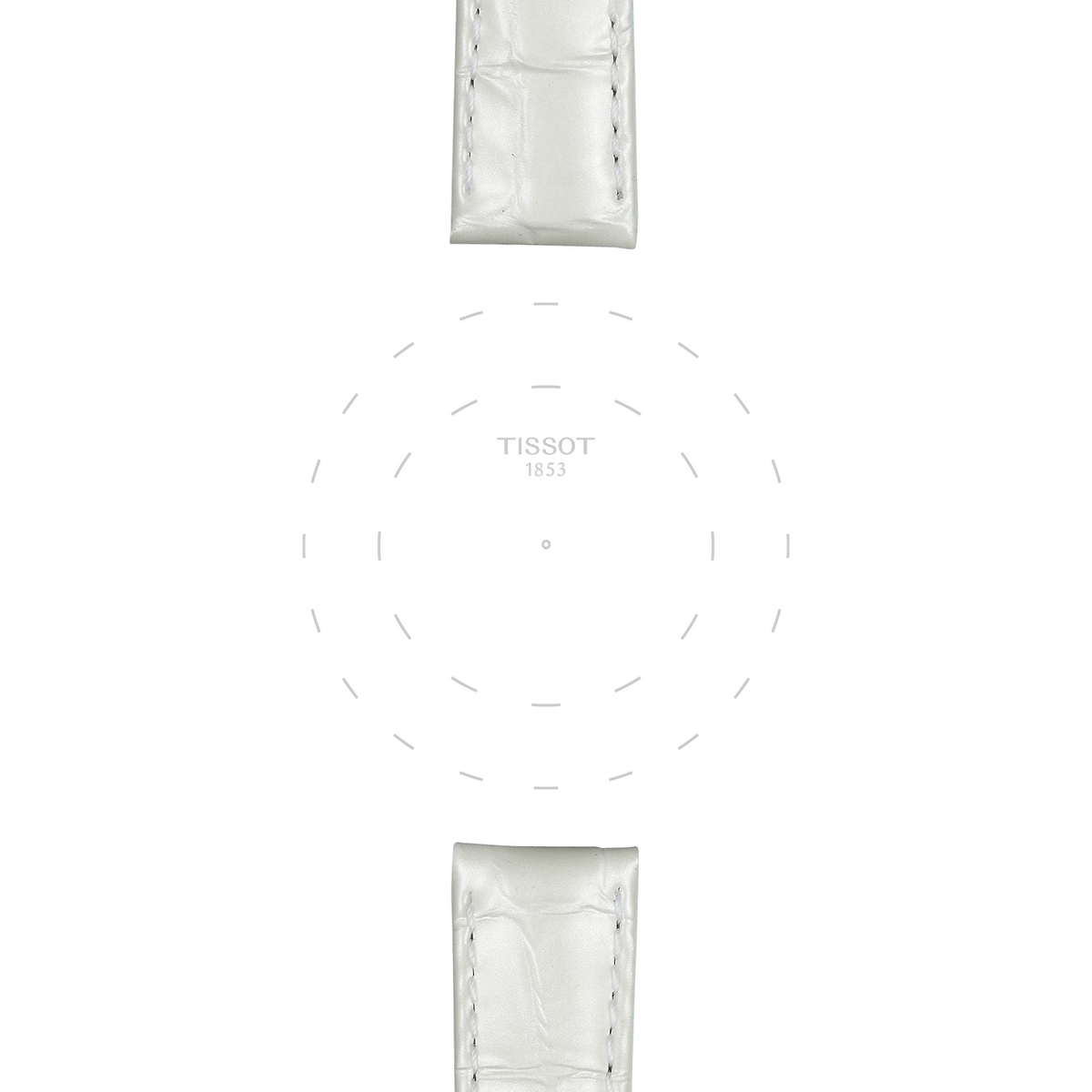 Tissot biały pasek skórzany 16 mm