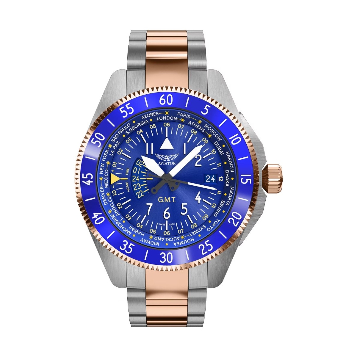 ZEGAREK AVIATOR AIRACOBRA GMT
